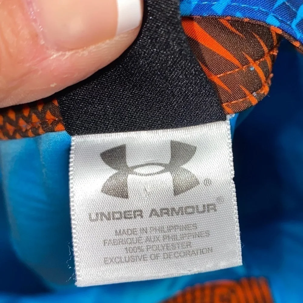 Men's Under Armour‎ Board Shorts Swim Trunks w/ Zip Pocket Loose Fit Blue Sz 30
